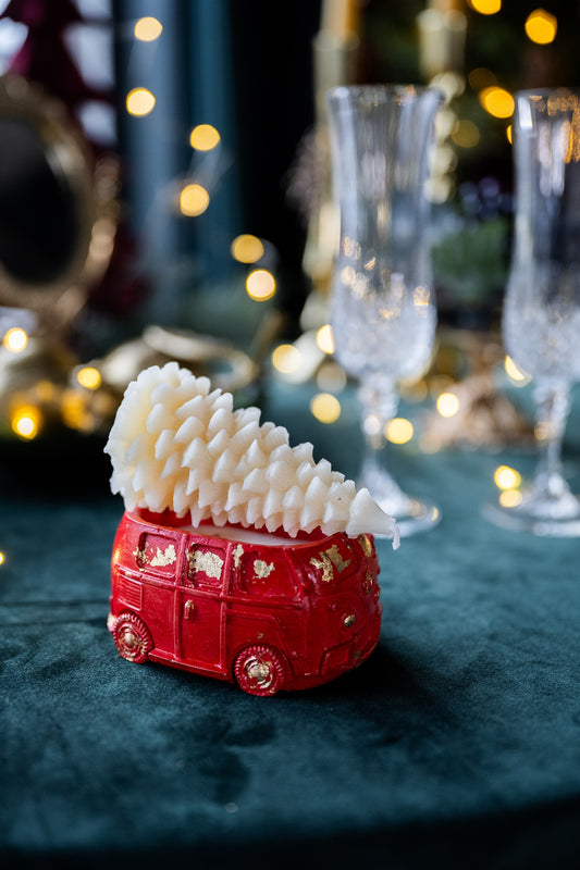 Christmas Red Van Soy Wax Candle