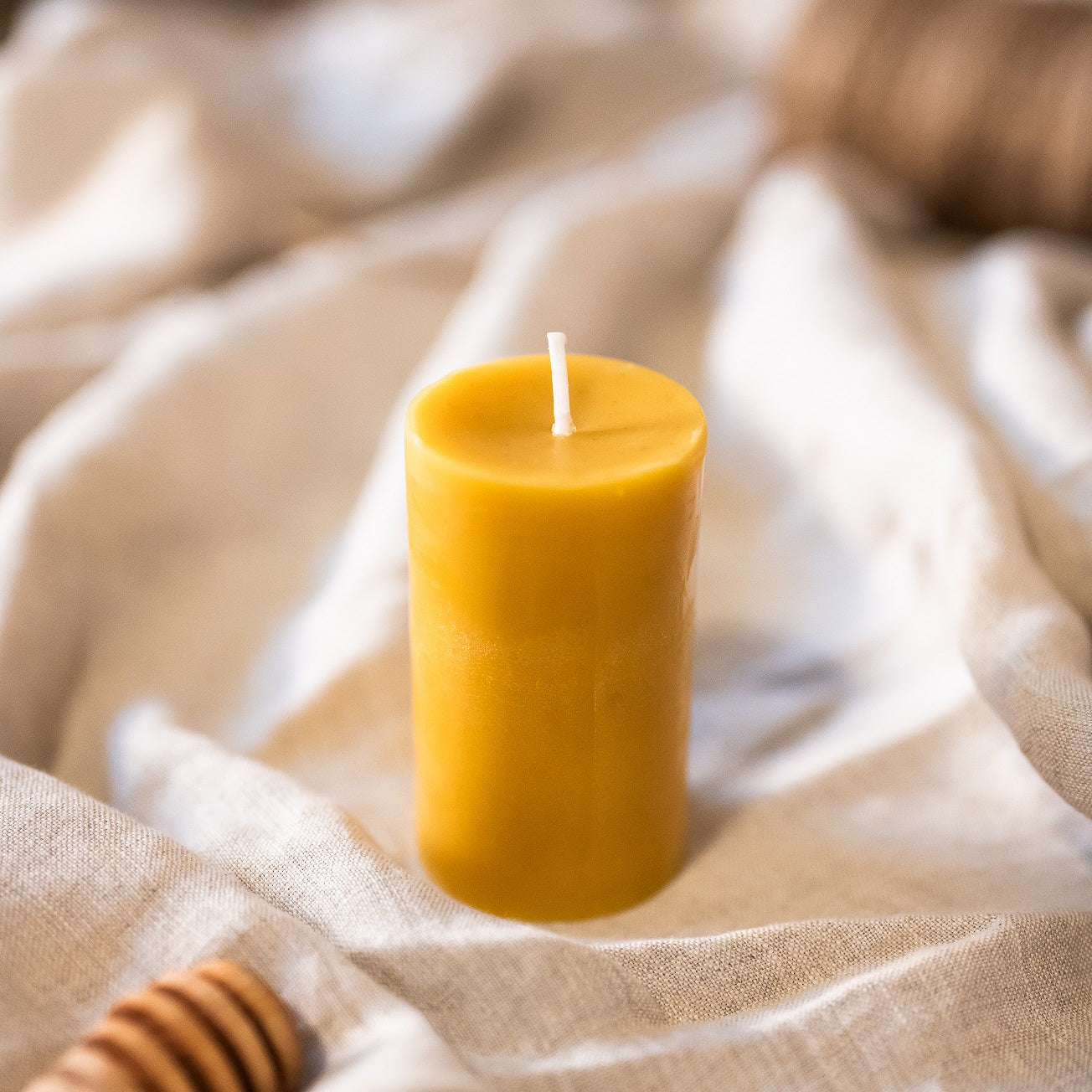 Cylinder Pillar Beeswax Candle