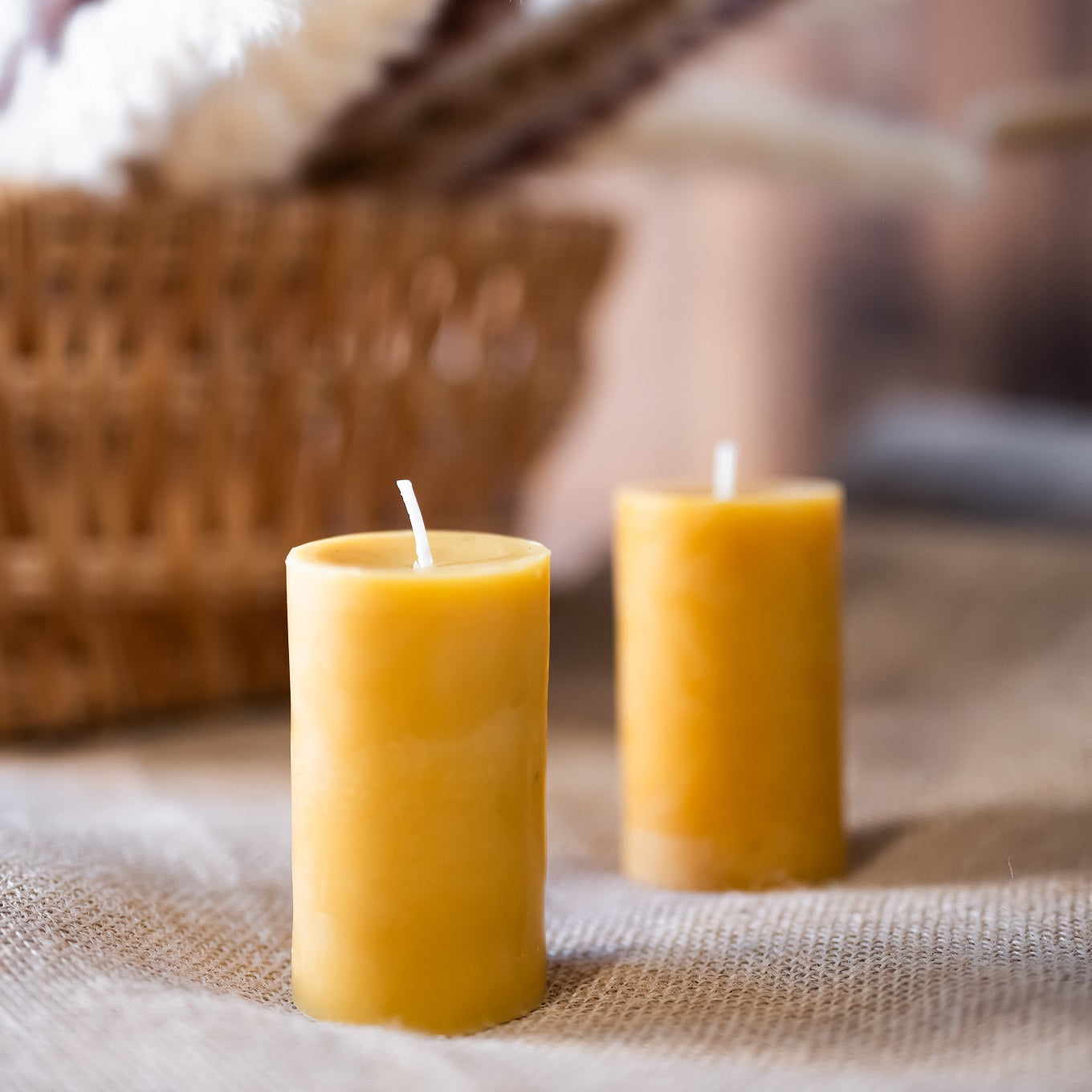 Cylinder Pillar Beeswax Candle