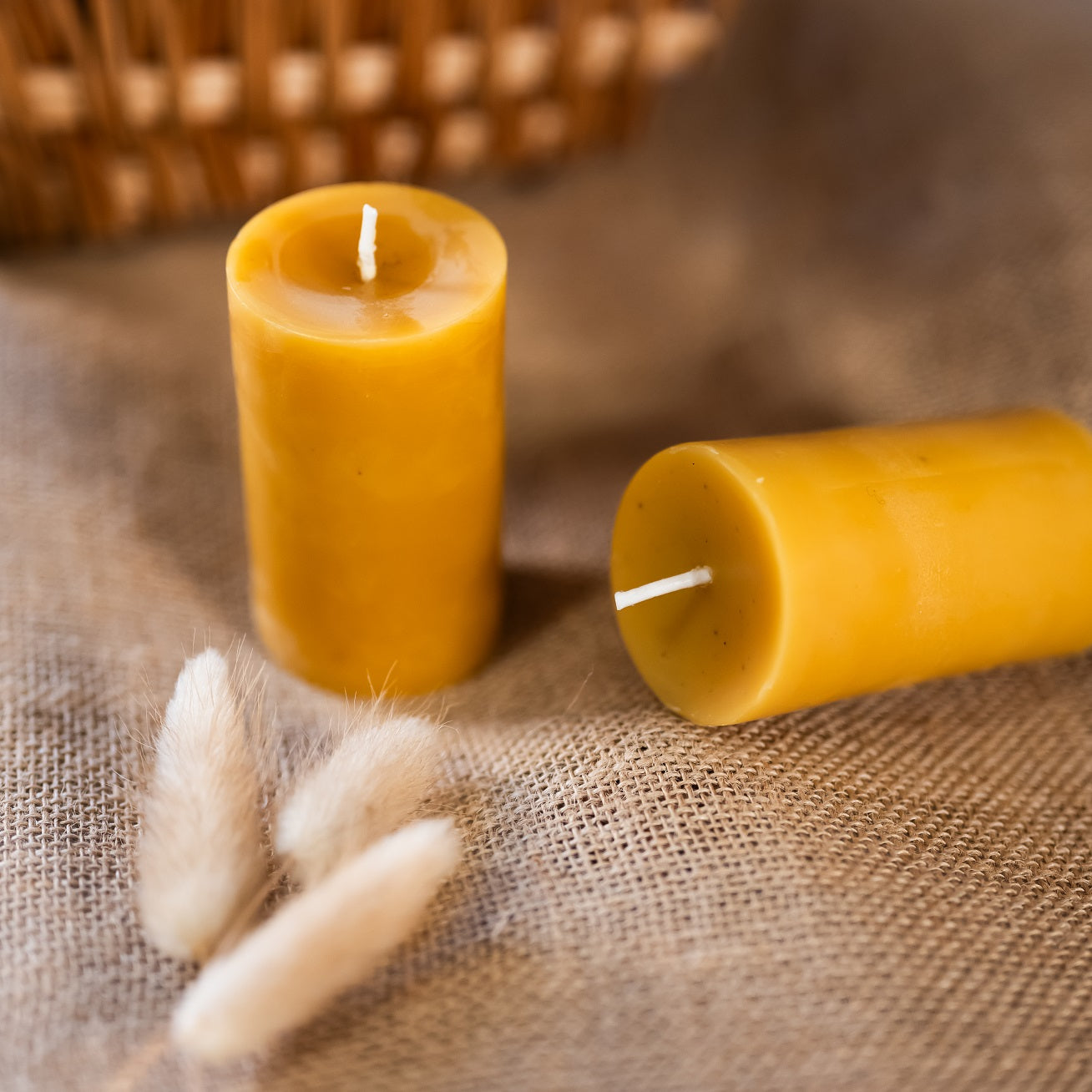 Cylinder Pillar Beeswax Candle