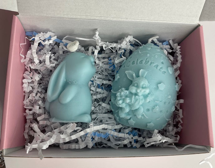 Bunny and Egg Soy Candle Duo