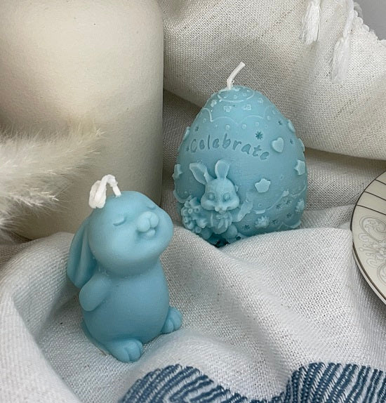 Bunny and Egg Soy Candle Duo