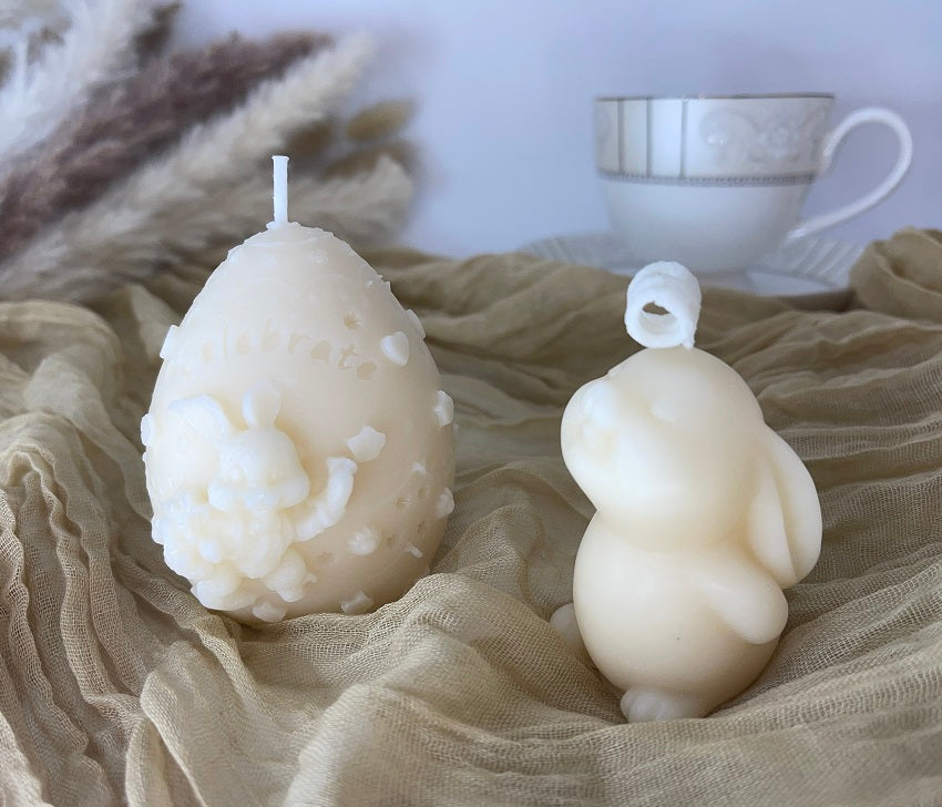 Bunny and Egg Soy Candle Duo