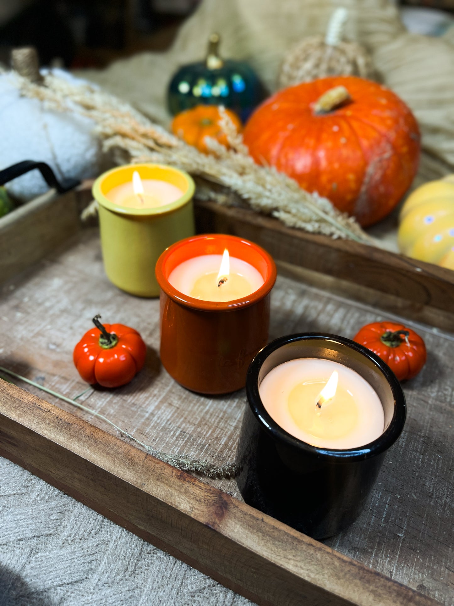 Autumn Soy Wax Candle Set (Set of 3)